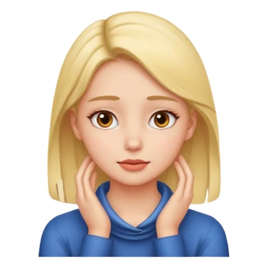 Girl with hands on neck eyes rolling sticker