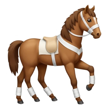 horse with one bandaged leg sticker