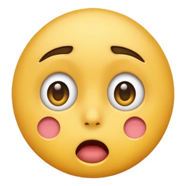 A normal shocked emoji (the one with the blush) and don't have the eyebrow make it yellow based like apple face emojis sticker