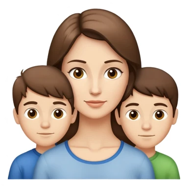 Light brunette beautiful fit mom with 3 sons sticker