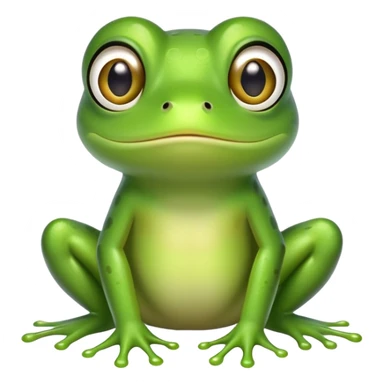 cute green frog with big eyes sticker