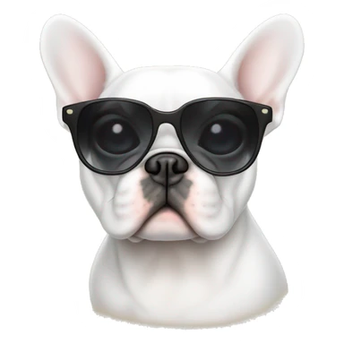 White french bulldog with sunglassws sticker