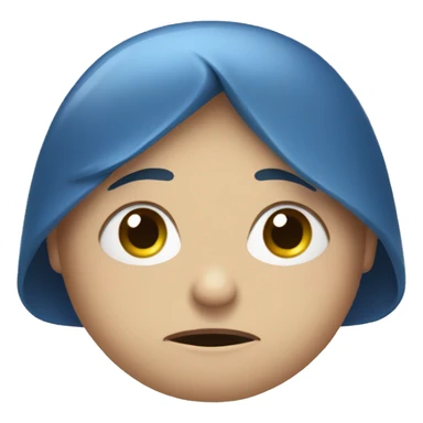 Ballena triste azul sticker