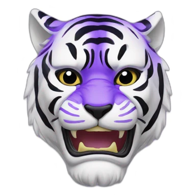 ultraviolet tiger Japanese mask sticker