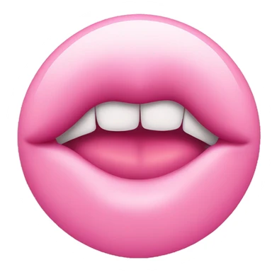 pink kiss mark sticker