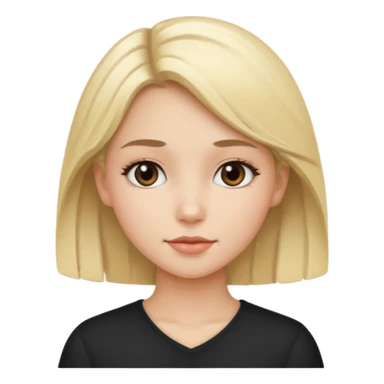 Black blond hair attractive girl  sticker