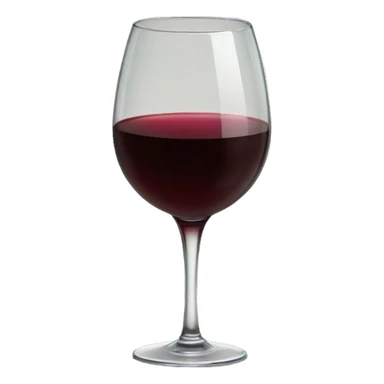 A glass of red wine filled all the way to the brim. sticker