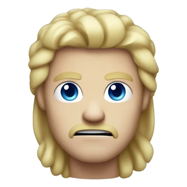 angry guy with blue eyes an blond hair sticker