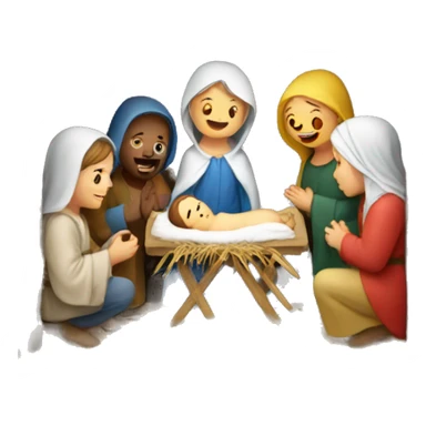 nativity scene Ukraine sticker