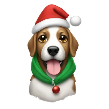 dog in a christmas hoodie sticker