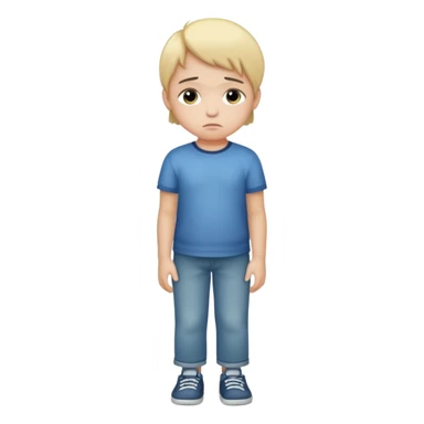 sad child full body sticker
