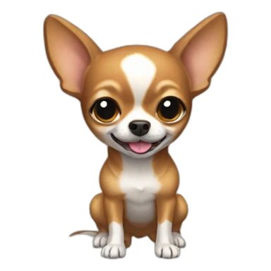 chihuahua brown short hair in dinosaur costume sticker