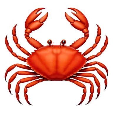 A live crab with only eight legs and two pincers sticker