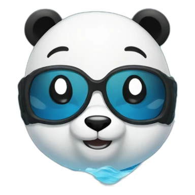 Panda athlete in swimming pool sticker