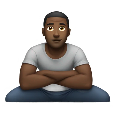 black guy lying down on his stomach  sticker