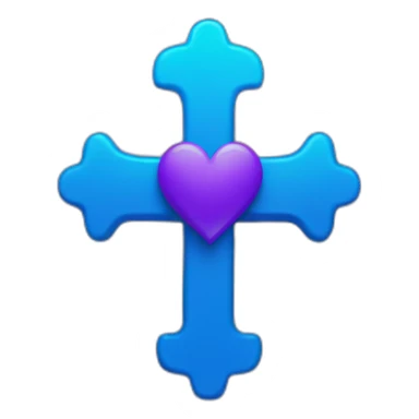 Purple Heart and Blue Cross sticker