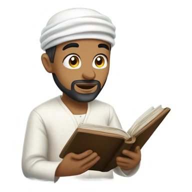 Muslim guy reading bible sticker