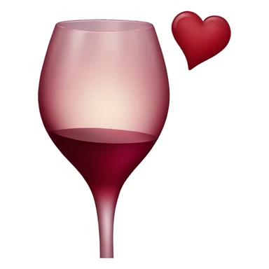 wine red heart sticker