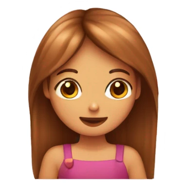 Chica con pelo largo castaña y haciendo un corazón con labmaojos marrones  sticker