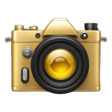 camera gold sticker