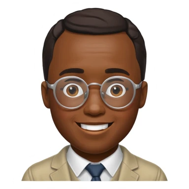 diddy with glasses but white skintone sticker