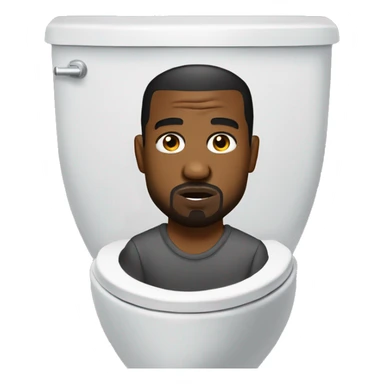 kanye west skibidi toilet sticker