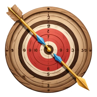 target with an arrow in the center sticker