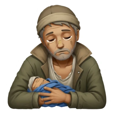 Guy passed out homeless sticker