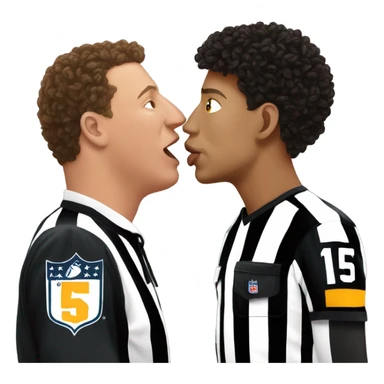 patrick mahomes kissing a referee sticker