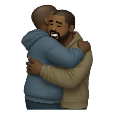 kanye west hugging kanye west sticker