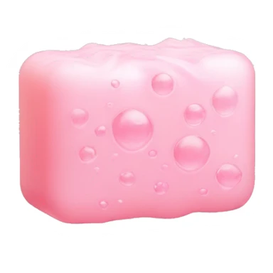 Light pink bar soap with bubbles sticker