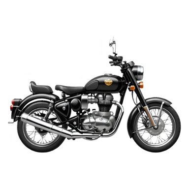 Royal Enfield in black colour  sticker