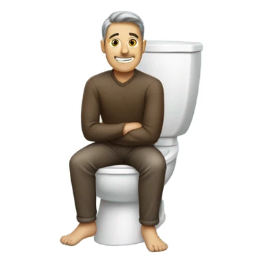 A man in a toilet sticker