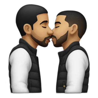 drake kissing drake sticker