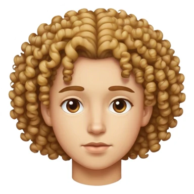 Side eye emoji with curly hair  sticker