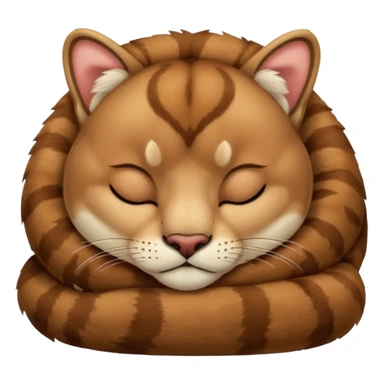 Cozy cougar sleeping sticker
