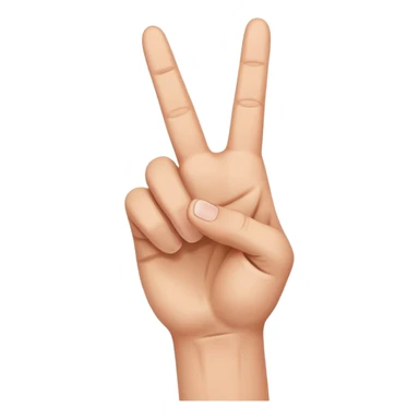 Victory hand sign sticker