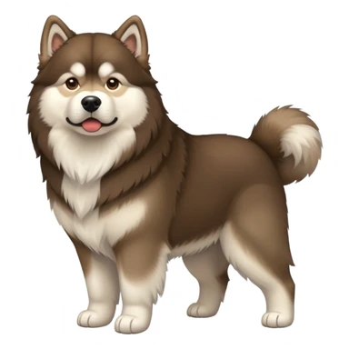 Brown Alaskan Malamute dog sticker
