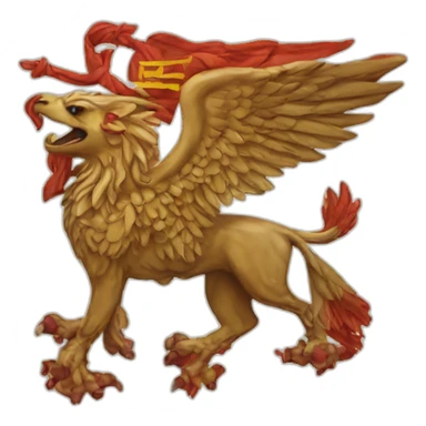 Griffin flag with Hindu swastika nice sticker