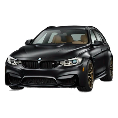 new full black BMW M3 wagon car sticker