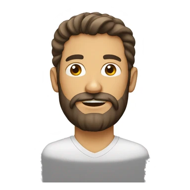 Hombre calvo con barba sticker