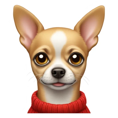 Chihuahua wearing a red sweater sticker