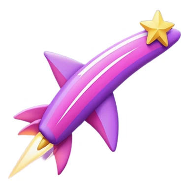 purple-pink shooting star sticker