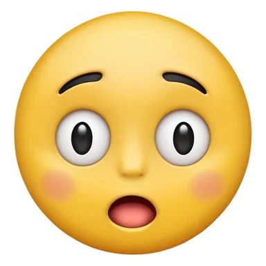 simple yellow circle face emoji, and that slightly surprised sticker