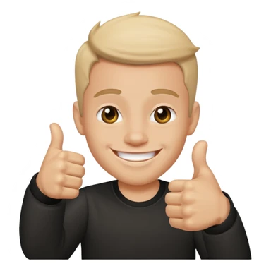 Buat gambar those bad tings guy dari sml yg sedang senang dan berikan jempol sticker