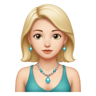 white girl with a hormone molecule sticker