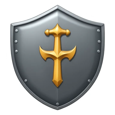 Steel gray shield with bicep flex icon sticker
