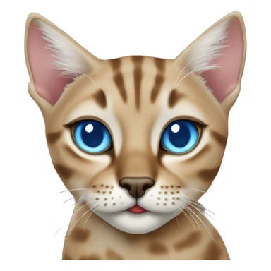Lynx bengal cat with light Blue eyes sticker