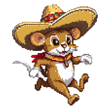 Speedy Gonzales mouse in sombrero running fast sticker