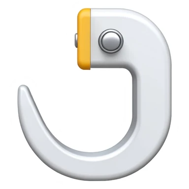 plastic white adhesive hook sticker